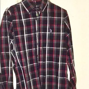 Mens Long-Sleeve Polo Button Up